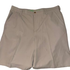 Izod Classic Golf Shorts Men’s Size 38 Tan/Khaki Golf Activewear Athletic Shorts